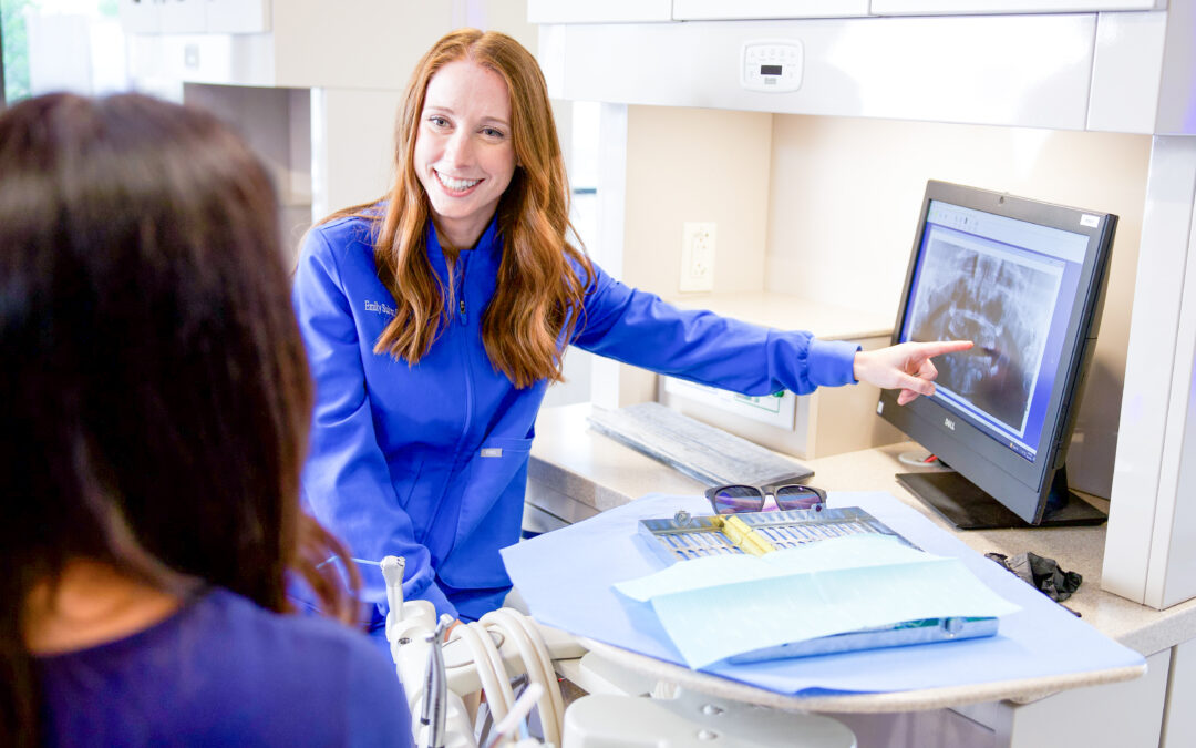 dentist reviewing xray